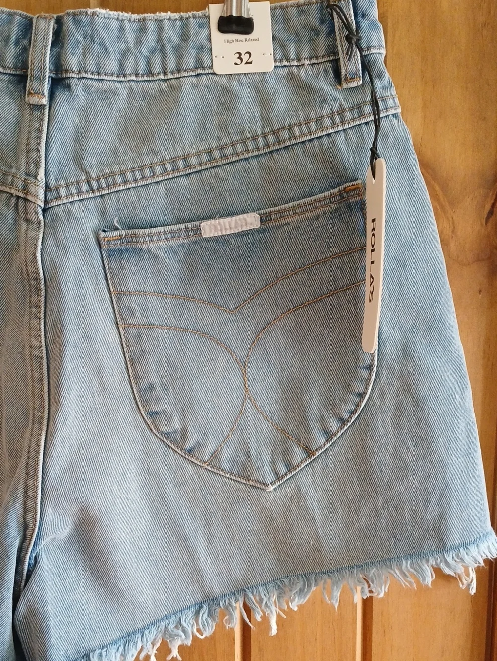 Rollas Mirage High Rise Relaxed Denim Shorts - 32